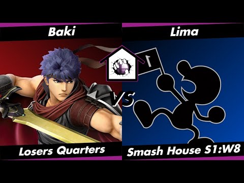 Smash House S1:W8 LQF - Baki (Ike) vs. Lima (GnW)