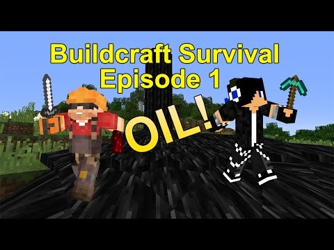 Buildcraft Survival Episode 1: 2 Worlds With 1 Stone & WE STRUCK OIL!