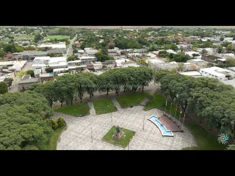 Video aéreo en el centro de la ciudad de Nueva Helvecia, Departamento de Colonia M3 18689 95