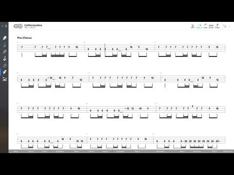 Red Hot Chili Peppers - Californication (BASS TAB PLAY ALONG)