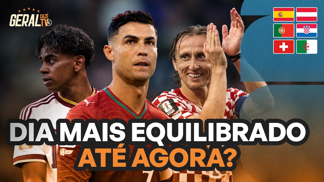 AO VIVO: DIA DE JOGAÇOS! ESPANHA X ÁUSTRIA, PORTUGAL X CROÁCIA E SUÍÇA X ARGÉLIA | GERAL CAZÉTV