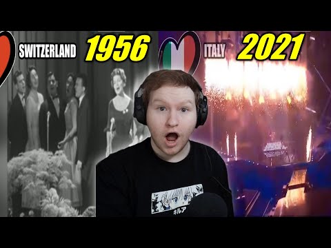 American Reacts to All Winners of the Eurovision Song Contest (1956-2021)