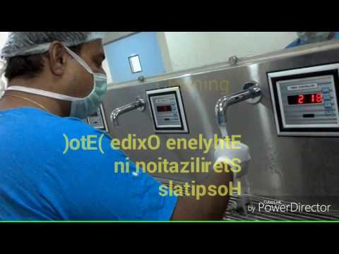 Ethylene oxide sterilisation in hospitals
