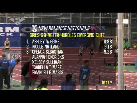Girls 60m Hurdles EE Prelim Heat 7 - New Balance Nationals Indoor 2013
