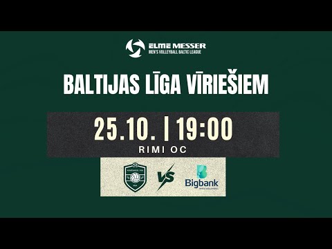 Elme Messer Men`s Baltic League 25/26, Robežsardze/RSU  vs  BIGBANK Tartu , 25.10.2025, 19:00
