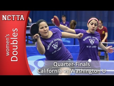 2015 TMS NCTTA Nationals: Women's Doubles QF - California (UC Berkeley) vs Washington University