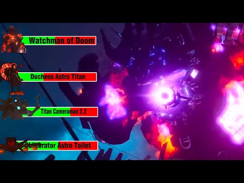 what if skibidi toilet  77 78 79 part 1 with healthbars boss fight upgraded titan Watchman of Doom