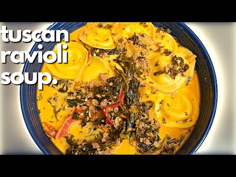EASY TUSCAN RAVIOLI SOUP!!! | STEP BY STEP RECIPE | COOKING SHOW