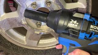 Short video Kobalt xtr 1/2 impact breaks loose lugnuts (crappy video warning)