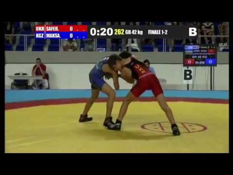 Finale 1-2 Greco-Roman 42 Kg (UKR) Emin SAFERSHAYEV vs (KGZ) Nurbek MAKSATBEKOV