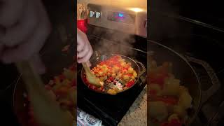 Sweet Pepper Cheesesteak Hash