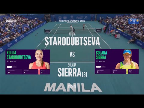 Yuliia Starodubtseva (UKR) vs  (3) Solana Sierra (ARG) - Game, Set, Match