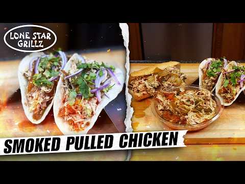 How to make Smoked Pulled Chicken for Tacos | Lone Star Grillz Pellet Smoker