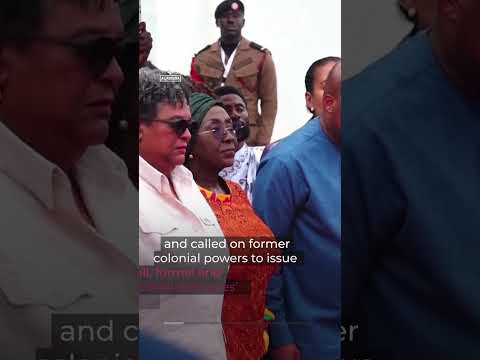 Slave trade reenacted on Juneteenth as leaders demand reparations | AJ #shorts