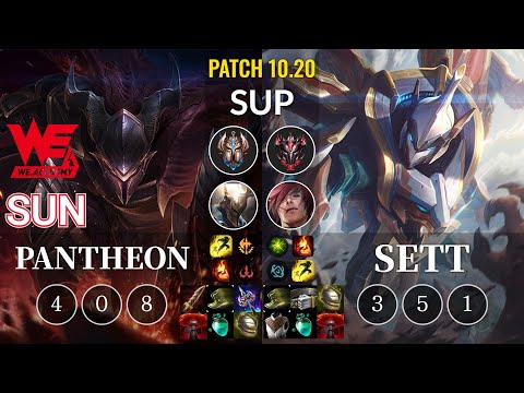 WEA Sun Pantheon vs Sett Sup - KR Patch 10.20