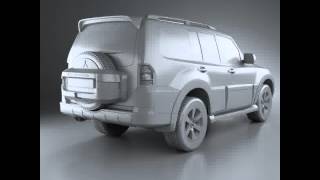 3D Model of Mitsubishi Pajero Wagon 5-door 2009