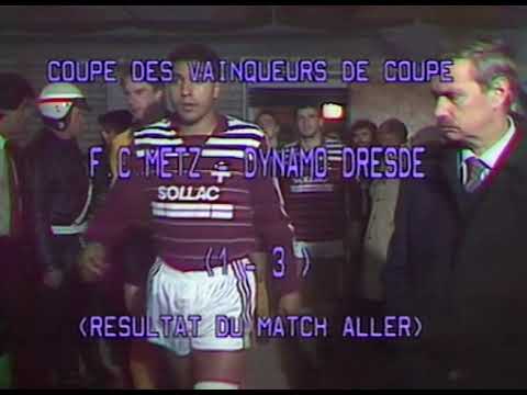 Mannschaftseinlauf FC Metz-SG Dynamo Dresden im EC-Achtelfinale 1984/85