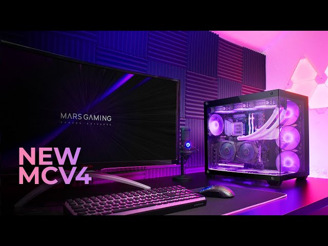 Vídeo relacionado con Mars Gaming MCV4, Torre Gaming Custom XXL E-ATX, Ventana Cristal Templado Lateral y Frontal Sin Marco, Estructura Modular Doble Cámara, Negro