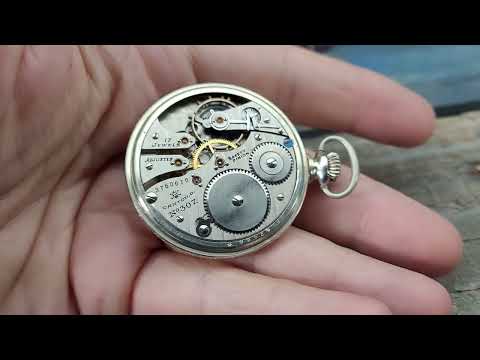 1918 Hampden Dueber Gr 307 12s 17j Mens Gold Filled Pocket Watch - RUNS GREAT!