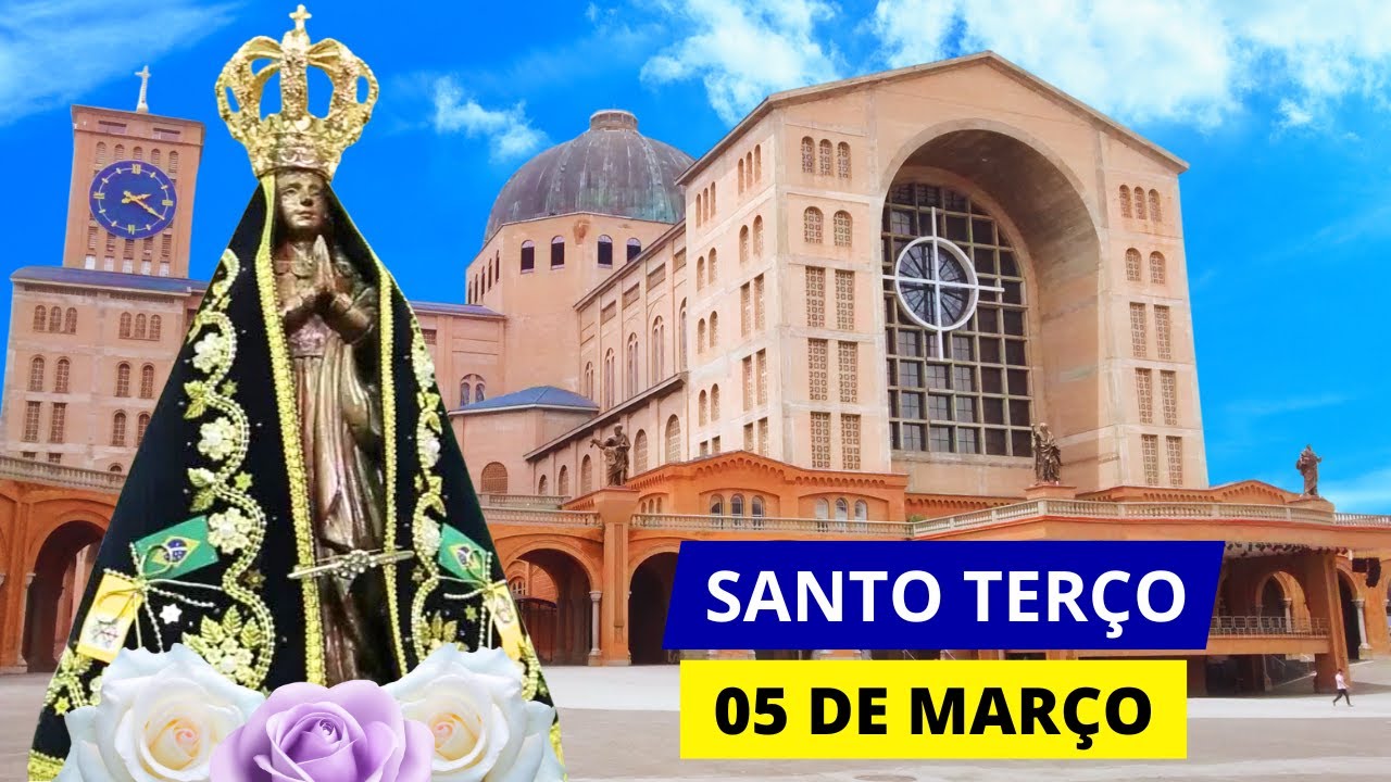 SANTO TERÇO DE APARECIDA DE HOJE - 05/03/2025 | MISTÉRIOS GLORIOSOS | QUARTA-FEIRA DE CINZAS