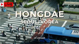 [4K LIVE CAM] 홍대입구역 – Hongdae, Seoul, Korea | 首爾, 弘大 | ソウル, ホンデ live webcam