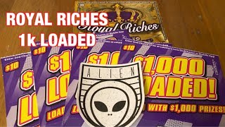 Royal Riches & 1k Loaded Tickets‼️ California Lottery Scratchers🤞🍀🍀‼️