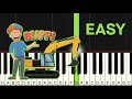 Blippi Excavator Song EASY Piano Tutorial