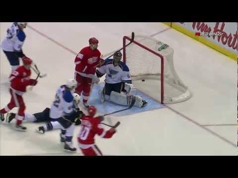 Pavel Datsyuk Sick Power Play Backhand Snipe vs St. Louis - Fox Detroit