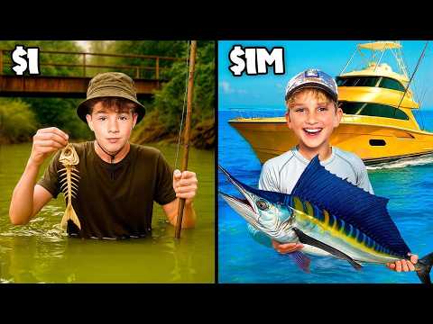 $1 vs $1,000,000 Fishing!