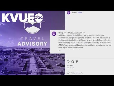FAA grounds all flights in and out of El Paso's airport