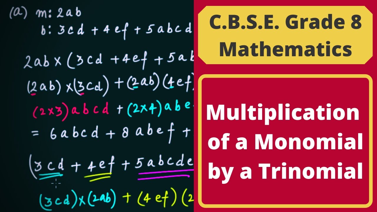 How to Multiply a Monomial by a Trinomial? || Algebraic Expression || C.B.S.E. Grade 8 Mathematics