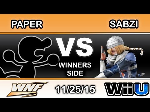 WNF S4E6 – Paper (Game & Watch) Vs. Sabzi (Sheik) Winners Side - Smash Wii U