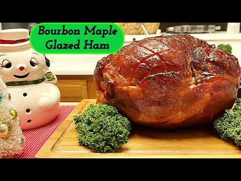 Bourbon Maple Glazed Ham | Holiday Collaboration #dishesmerryandbright #bourbonmapleglazedham #ham