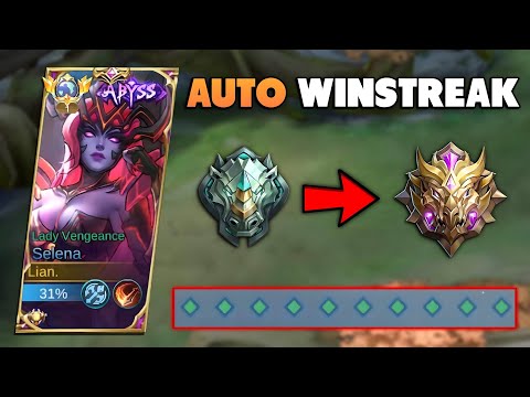 BEST WAY TO RANK UP FAST USING SELENA (100% WINSTREAK)