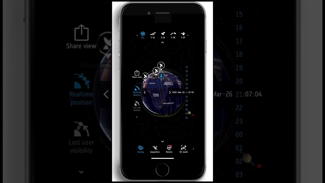 Tracking Location in real time with Copernicus Sentinel app
