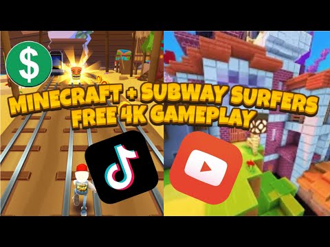 Minecraft Parkour + Subway Surfers Gameplay - (NO COPYRIGHT)