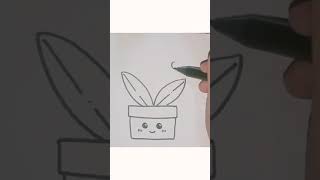 Download lagu Cara menggambar bunga dalam pot #shorts mp3