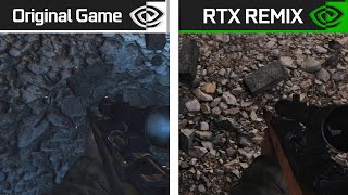 Call of Duty World at War  ZOMBIES | Original VS RTX Remix Mod | Graphics Comparison