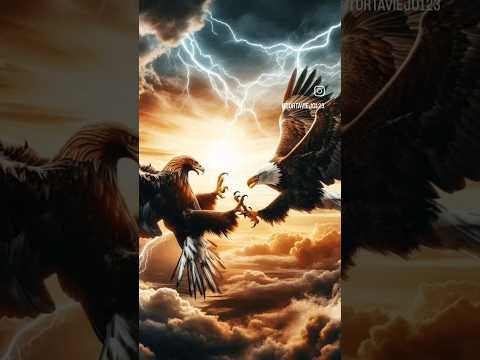 IA: " La Águila Real vs. Águila Calva" #shorts #animales #batalla #águilas
