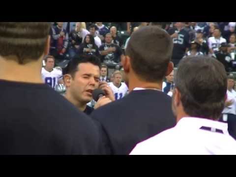 JD Greer  Oakland Raiders vs.  Dallas Cowboys Preseason 2013 National Anthem Uncut Version