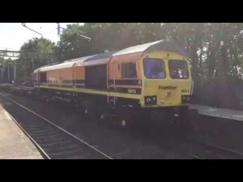 ** Newly Repainted** 66413 Passing through Reading West with toots