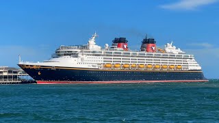 DISNEY WONDER Passenger Ship departing Station Pier in Melbourne Australia on 20 November 2024