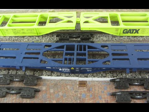 SPUR1 MME VIDEO 38 KOMBI-VERKEHR TEIL4 LACKIERUNG BESCHRIFTUNG 40ft Sgmmns 80ft Sggrs HRL Privatbahn