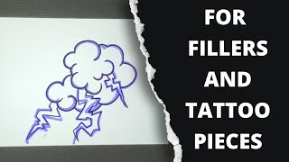 Tattoo Design Tutorial | How To Draw Clouds