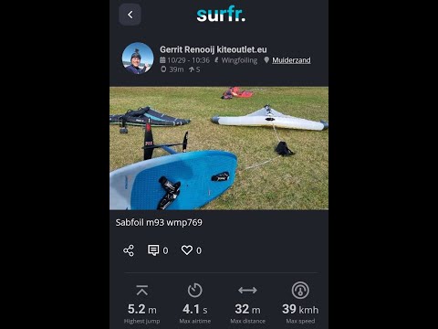 Wingfoilsession 206 Sabfoil M93 W769 S370 OR Glide 5m Aluula AA  RELIVE