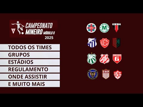 TODOS OS TIMES DO MINEIRO MODULO 2 (2025), GRUPOS, ESTÁDIOS, REGULAMENTO, ONDE ASSISTIR E MAIS