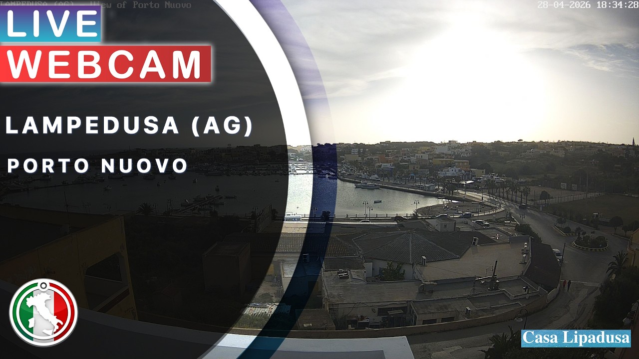 Live webcam view of El puerto de Porto Nuovo, Lampedusa
