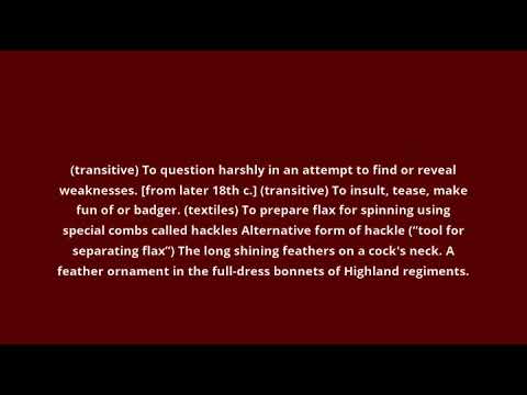 what is the meaning of heckle