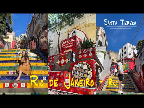 SANTA TERESA, RIO DE JANEIRO | Selarón Staircase, Cable Car and Ruins Park!