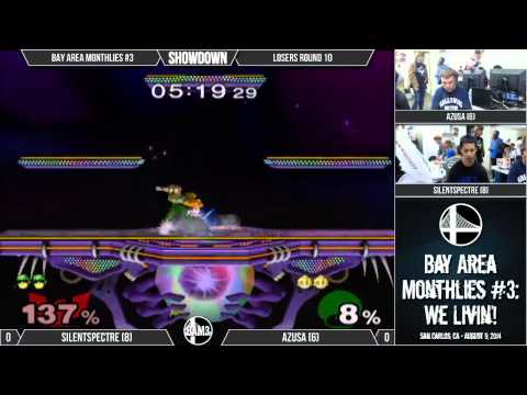 Bay Area Monthlies #3 - Loser R10 - SilentSpectre (C. Falcon) vs Azusa (Peach)